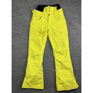 Roxy Snow Pants Womens Small Yellow Bright Edition 10K Slim Fit Ski Insulated